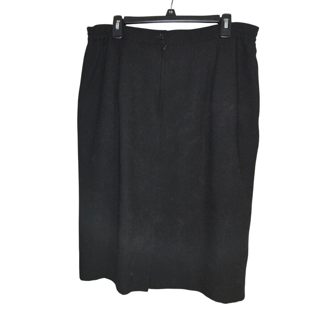Valerie Stevens II 18W Classic Black Pencil Skirt Plus [0237] - Picture 3 of 9